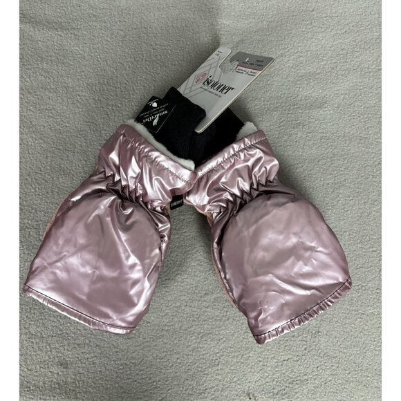 Isotoner Signature Women's Sleek Heat Flip Touchscreen Mittens L/XL Blush NWT's - Picture 1 of 8
